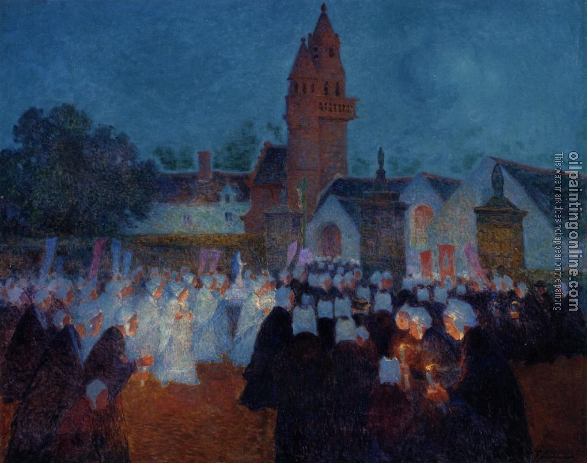 Ferdinand Loyen Du Puigaudeau - Procession at Nenvic